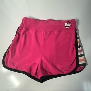 MONSTER HIGH Striped Sides Pink Dolphin Shorts
